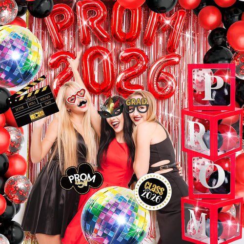 ZIOTL Party Decorations Balloon Box Balloon Garland Arch Foil Fringe Curtain Disco Ball Photo Booth Props Backdrop Decor